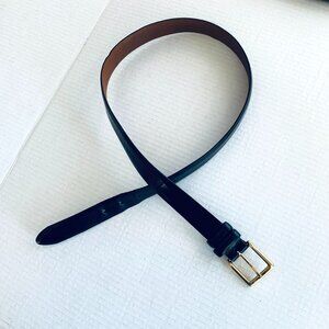 COLE HAAN BELT Hand Antiqued Brush Off  Black Leather Belt 34”